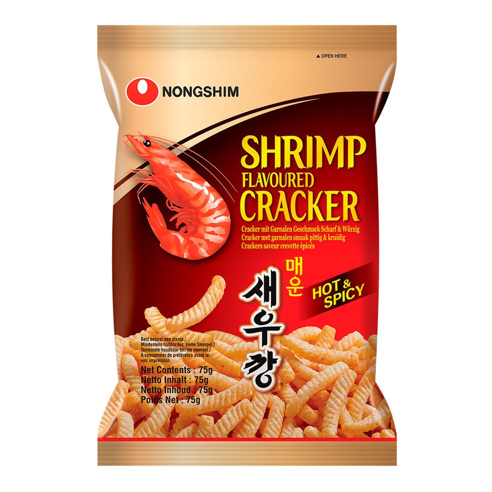 Чипсы креветочные острые Nongshim Корея, 75г.