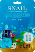 Маска тканевая для лица Ekēl UH Essence Mask Snail с муцином улитки, пакет 25 мл,