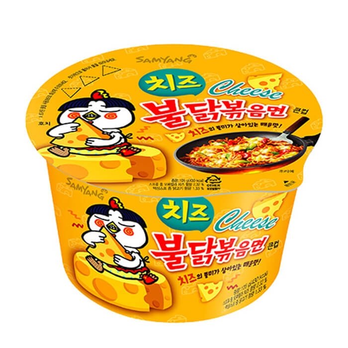 Лапша с сыром острая Buldak Hot chicken flavor ramen cheese, 105г.