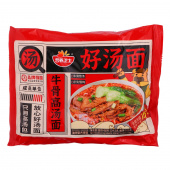 Лапша б/п HAOTANG с говяжьим  бульоном (пакет) 124,5 гр