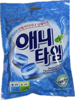 Карамель леденцовая с ксилитолом без сахара Lotte Anytime Bluemarine