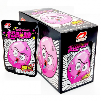 Кислые конфеты LUXING Sour Chang со вкусом белого персика, 22г.