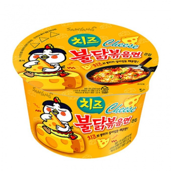 Лапша с сыром острая Buldak Hot chicken flavor ramen cheese, 105г.