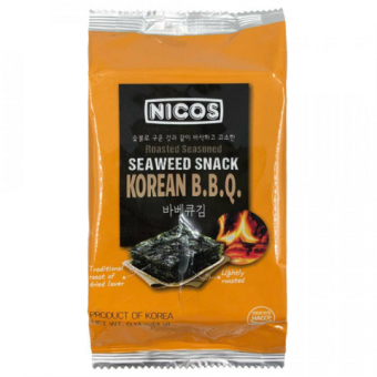 Морская капуста NICOS Seaweed Snack Корейский Барбекю, 4г