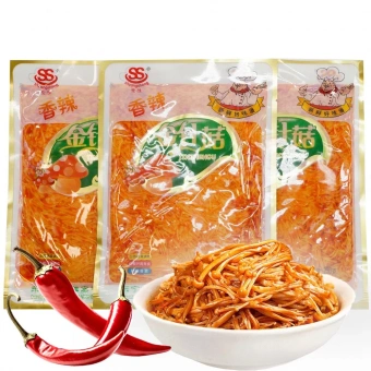 Грибы Эноки Shuangsheng Золотые нити маринованные, 250гр.